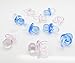 Baby Shower Confetti Pink, Blue & Pink & Blue Mix Baby Pacifiers Dummies Acrylic Smooth Crystal Effect Table Decorations x 20 (Pink)