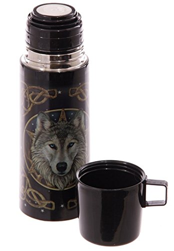 kleine Edelstahl Thermosflasche „keltischer WOLF“ Lisa Parker fÃ¼r 350 ml NEU OVP - 3