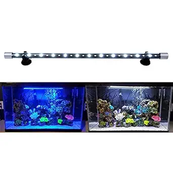 VISUAL ARREST Multimode LED Waterproof Aquarium Lamp for 2 to 2.5 Feet Fish Tanks (Blue, White)