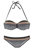 Abnehmbarer Träger Jette Joop LM Jette Joop Bügel-Bandeau-Bikini Joop Bügel-Bandeau-Bikini schwarz-Bedruckt 38 C