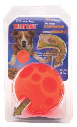 Omega Paw 021010 Medium Tricky Treat Ball - Orange by Omega Paw