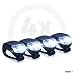 Produktbild Collory leicht tragbar Batterien | Kinderwagen-Beleuchtung | Wasserfeste Sicherheitsleuchten | Tretroller-Licht | Kinder Laufrad Lampen | Einfache Montage Ohne Werkzeug |, 4er Set Schwarz: 4X (LED Weiss)
