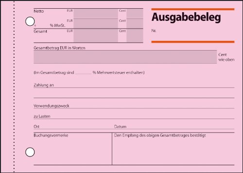 Sigel AG615/1 Ausgabebeleg A6 quer, 50 Blatt, 1 Stück - 2