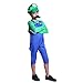 Produktbild Gr.L Luigi Super Mario Klempner Kostuem Mario & Luigi fuer Kinder Jungen Maedchen Halloween Anzug Vidiogames Csoplay