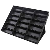 Este articulo es un soporte de exhibicion y un estuche de almacenamiento multifuncional para gafas y lentes de sol. Que puede mantener sus gafas de sol limpias y secas, asi como prevenir rasgunos.？Su robusta construccion lo hace perfecto para guardar lentes de sol, gafas, relojes, joyas y mas aparatos pequenos.？La tapa folable cierra con botones a presion de metal, tambien puede convertir la caja en un estante de exhibicion triangular para un uso conveniente.