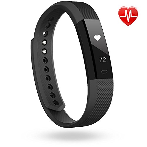 LINTELEK Fitness Tracker Uhr mit Herzfrequenzmesser, schlanke Touchscreen und Armbänder, Tragbar Wasserdichte Aktivität Tracker Schrittzähler
