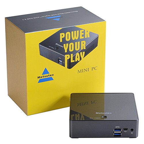 Matsutec Mini pc Ultra Compact PC Ubuntu 16.04 Intel Skylake I7-6500U 8G DDR3L 256G SSD AC WIFI Gigabit LAN HDMI USB 3.1 Type C (240GB SSD | 8G DDR3)