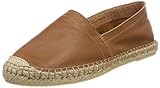  PIECES Damen PSKATIE Leather Espadrilles, Braun Cognac, 36 EU