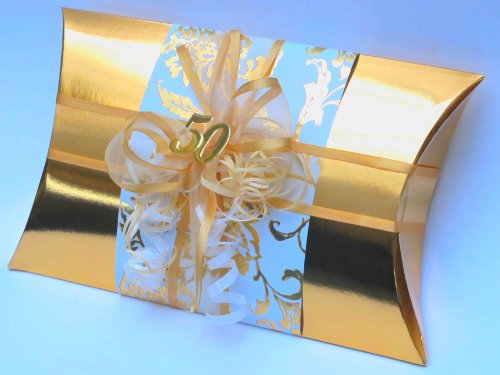 Susy Card 11277811 Geschenkbox, 5-er Packung, gold folie - 3