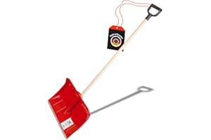 Shw-Fire Pala quitanieves, plástico, mango redondo, madera, 110 cm de largo