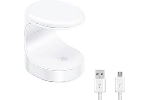 ANGNYA Mini Lampada per Unghie UV LED 16W, Lampade UV Portatile a Doppia Sorgente LED con USB Presa per Nail Art（Bianco）…