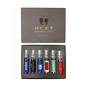 NEXT Luxury Perfume Atomizer Set for Men and women- 6x10 ml | Long Lasting Luxury Premium Fragrance and Perfume Set