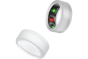 BandSmith Silicone Ring Cover Compatible with Oura Ring Protector, Elastic Case for Oura Ring Gen 4/3 Working Out - Patent Protected (Transparent+Transparent, M for 11/12/13)
