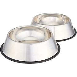 AmazonBasics Gamelle en acier inoxydable pour chien - Lot de 2