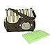 Cute Monkey Print Multi-functional Large Capacity Baby Diaper Nappy Changing Pad Travel Mummy Handbag Tote Bag Shoulder Bag Crossbody Messenger Bag (Green)