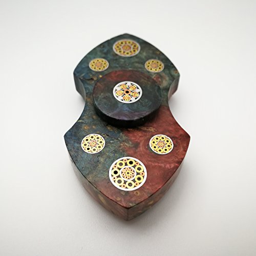 KEEPRED GARUDA Stabilized Wood Hand Spinner Fidget Toy EDC-100% Ceramic High Speed Bearing-handmade Spinner-Stress Reliever Reducer Anxiety ADHD Focus Idle Killing Time Hand Made GiftDanxia 