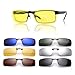 Produktbild cosprof Polarized Clip auf Sonnenbrille UV400 Driving Outdoor Brille [Blendfreie] fahren/Angeln Eyewear Day Night Vision, Herren und Damen, gelb