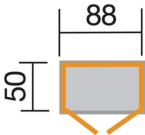 Weka Gartenschrank, Balkon/Terrassenschrank 195 A, DT, 3 Einlegeböden + durchg. Höhe, natur, 88x50x180 cm, 195.0101.00.00 - 2