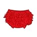La Vogue Baby Girls Boys Ruffle Pants Knickers Bloomers Nappy Cover (M, Red)