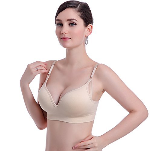 Jewelry_Awesome Komfort Damen Gepolsterter Push up Ohne Buegel Sport BH Bustier Stretch Sports Unsicht Bra Top Fuer Yoga Fitness-Training - 3