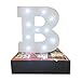 Produktbild Dekorative leuchtende Buchstaben,KINGCOO Lampe batteriebetrieben hölzerne Alphabet uchstaben Zeichen Lichter,Party Hochzeit Dekorationen,Dein Name in Lichter - weiß (B)