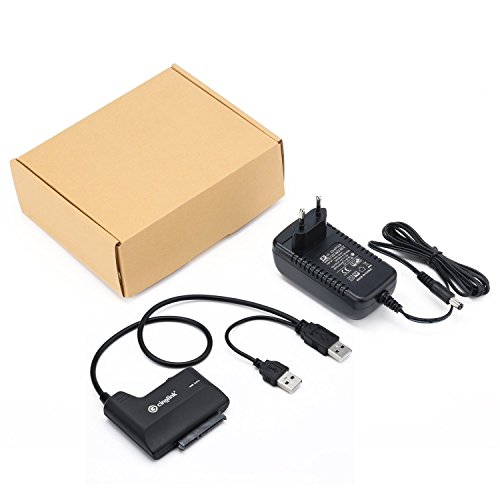 Cinolink® USB 2.0 to SATA Converter Adapter Cable for 2.5 inch/3.5 inch Hard Drive Disk HDD and SSD, With with On/off Switch, Power Adapter included … - 7