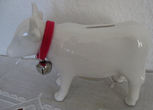 Tolle Kuh Spardose mit Glöckchen Sparbüchse Sparschwein Bauer Tierarzt Geldgeschenk Trinkgeld - 2
