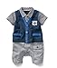 Hotportgift Baby Boys Kids Outfits Romper Suit Plaid Gentlemen Party Clothes ...