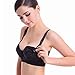 UTOVME Women Maternity Nursing Lace Clip Down Underwire Adjustable Breastfeeding Bra,Black