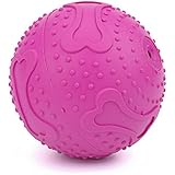 ThinkPet Rubber Squeaky Ball Dog Toy 3 Inch Purple, Perfect Toy and Gift for Your Small Dogs by ThinkPet