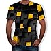 Produktbild ODJOY-FAN Herren Tshirt Bluse Sommer Kurzarm Shirts 3D Gedruckt Kurze Ärmel Komfort Bluse Top (Gelb,L)