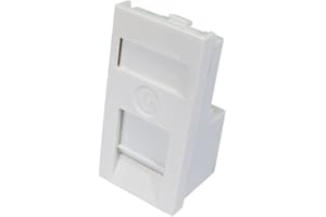 rhinocables Faceplate Frame, Modular Blanking Plate with Custom Modules, Mount Wall Plate Outlet Cover Fitting Single or Double HDMI Socket, VGA, Audio Network & USB -Home improvement(CAT6 Keystone)