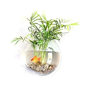 Negaor Home Decoration Wall Mount Fish Tanks Goldfish Bowl Acrylic Hanging Aquariums Flowerpot Flower Vase