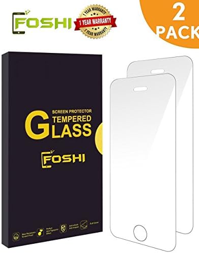 [2 Pack][Warranty] iPhone 7 Plus / 6S Plus Screen Protector, FOSHI® Premium Tempered Glass Screen Protector for Apple ( iPhone 7S Plus / iPhone 6S Plus ) 9H Hardness and Easy Bubble-Free Installation
