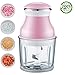 Produktbild Cpippo Kitchen aid Gemüseschneider, Food Processor mit 600ml Rührbecher, Automatische Abschaltung bei hohen Temperaturen, 200W Reinkupfermotor, Geräuschloses Lager, 4800 U/min, Pink
