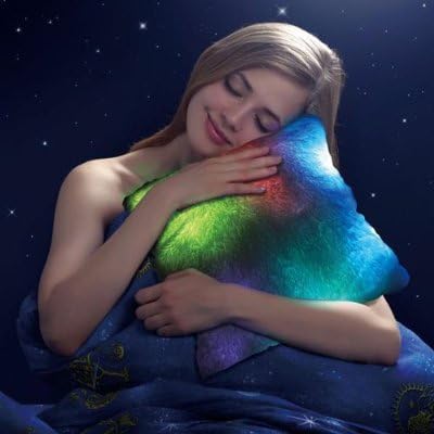 2 XAMOS 10 LED 7 Mood Colour Changing Light Up Glowing Illuminating Mood Super Soft Cosy Relax Plush Mood Pillow Cushion