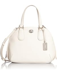 COACH-Bolso, diseño de mujer, con correa desmontable, cierre con cremallera, blanco roto-Female