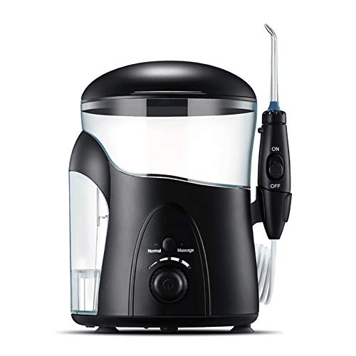 Preisvergleich Produktbild Bblank Munddusche Elektrische IPX7 Wasserdichter Wiederaufladbaren Dental Wasserstrahl Mit 3 Modi und 7 Düsen Für Die Zahnpflege Großem 600 Ml Wassertank,Black