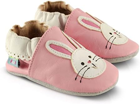 Snuggle Feet Girls Bunny Pink Vegan Faux Leather Baby Shoes 6-12 Months