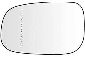 SENZEAL Vetro a specchio sostituzione per Volvo C30 C70 2006-2009 S40 S60 S80 V50 2007-2009 30762571 Specchio Esterno Riscaldabile Adatto Lente di Retromarcia (Sinistro)