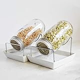 FÁCIL DE LIMPIAR - el kit es seguro de usar y fácil de limpiar porque está hecho de acero inoxidable para uso alimentario. Además, la tapa, la rejilla, el soporte y el tarro no contienen BPA y son aptos para lavavajillas. El kit es robusto y resistente a la corrosión para que puedas seguir usándolo temporada tras temporada.