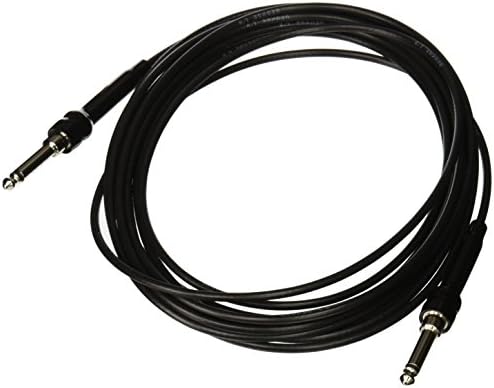 George L's 155 Guage Cable with Straight Plugs (Black, 20 Foot)