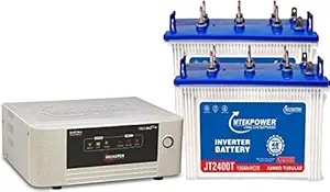 Microtek JT 2400T + Sine Wave E2 1825 Tubular Inverter Battery (150 AH)
