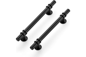 Ravinte 15 Stück Möbelgriffe Schwarz Schrankgriffe 128mm Griffe für Küchenschränke Türgriffe für Küchenschränke Griffe Möbel Mit Rundem Sockel Schubladengriffe