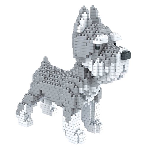 Atomic Building Chien Schnauzer. Figure à Assembler Avec Des nanoblocs. 880 pièces.