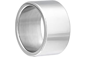 HIJONES Herren Damen Edelstahl Breitband Daumen Ring Rohr Geschnitten Plain Flache Ringe Komfort Passform