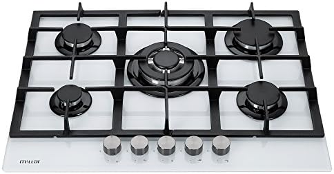 MILLAR GH7051TW 70cm Built-in 5 Burner Gas on Glass Hob / Cooker / Cooktop with FFD