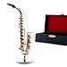 Produktbild MINIATUR DEKO INSTRUMENT "SAXOPHON" | 14 cm, auf Ständer, Metall | Musikinstrumente