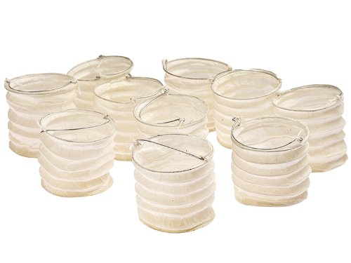 kadoh Papierlampions Set of 10 weiß (S)