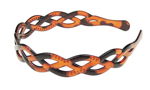 Girls Ladies 2cm Tort Shell Brown Stencil Cut Waves Headband Alice Band by Glamour Girlz